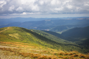 Amazing Landscape from Goverla the Highest Mountain in Ukraine