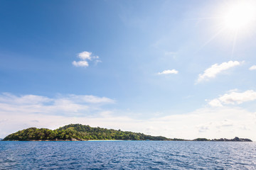 Blue sky and sea at Koh Miang Thailand