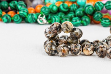 Beads jewelry - Stock Image macro.