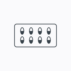 Medical capsules icon. Medicine drugs sign.