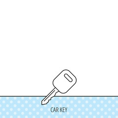 Car key icon. Transportat lock sign.
