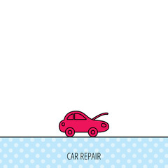 Car repair icon. Mechanic service sign.