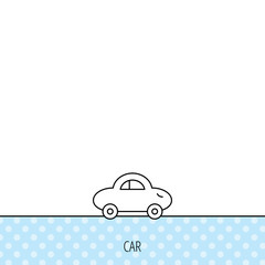 Baby car icon. Transport sign.