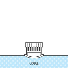 Baby cradle bed icon. Crib or cot sign.