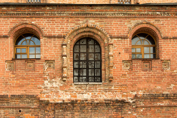 ancient brick facade, Krutitskoe farmstead
