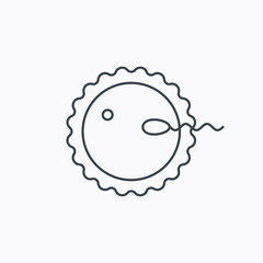 Fertilization icon. Pregnancy sign.