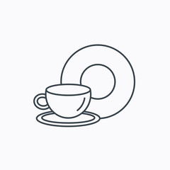 Coffee cup icon. Food and drink sign.