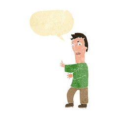 cartoon angry man with speech bubble