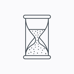 Hourglass icon. Sand time sign.