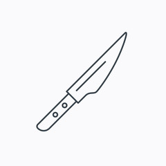 Kitchen knife icon. Chef tool sign.
