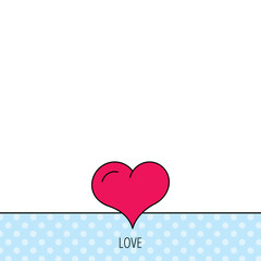 Love heart icon. Life sign.