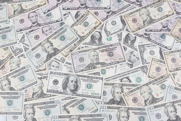 American banknotes cash background