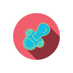 Pacifier icon. Nipple or dummy sign.