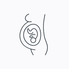Pregnancy icon. Medical genecology sign.
