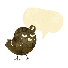 cartoon bird with speech bubble