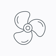 Ventilation icon. Fan or propeller sign.