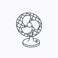 Obraz premium Ventilator icon. Fan or propeller sign.