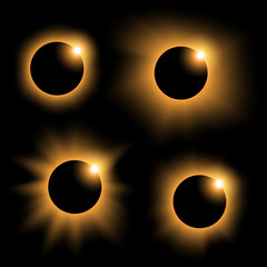 collection of solar eclipse variant 2