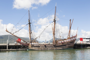 Fototapeta na wymiar Old wooden sail ship