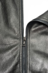 Zip on leather coat 2