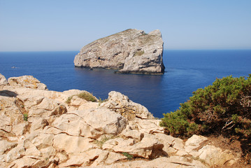 Sardegna Isola di Foradada Grotta dei Palombi Italia Sardinien Insel Grotte Meer Alghero Mittelmeer Italien Grotta di Nettuno