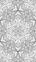 Seamless Abstract Tribal Black-White Pattern. Hand Drawn Ethnic