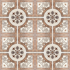 Old marble-stone mosaic texture or background