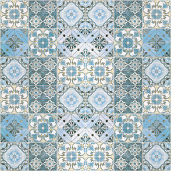 Beautiful old wall ceramic tiles patterns handcraft from thailan