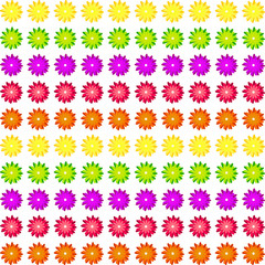 Бесшовный узор с разноцветными цветами