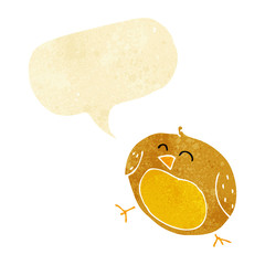 cartoon bird with speech bubble