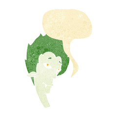 cartoon vampire head with speech bubble