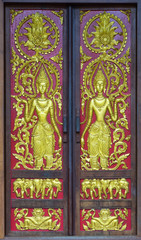Fototapeta na wymiar Thai Temple door 2