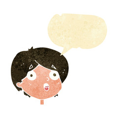 cartoon amazed expression with speech bubble