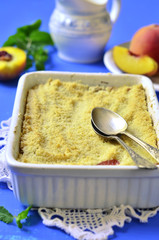 Peach crumble.