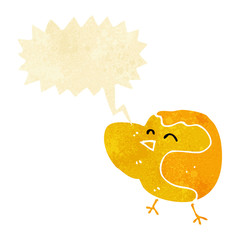 cartoon bird with speech bubble