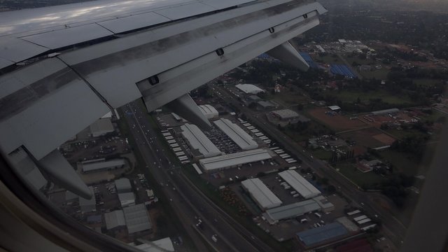 Landing in London Heathrow International (as 4K UHD footage)