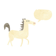 cartoon horse with speech bubble