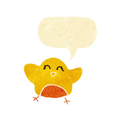 cartoon bird with speech bubble