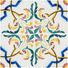 Traditional Portuguese glazed tiles
