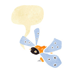 cartoon bee with speech bubble