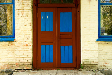 Old vintage wooden door