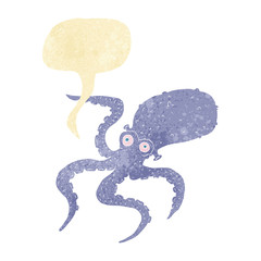 cartoon octopus with speech bubble