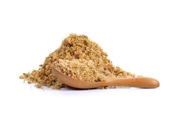 dried fish on white background