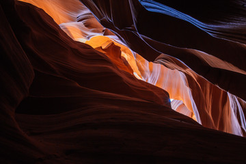 Colorful rocks in Antelope Canyon