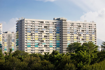 Fototapeta na wymiar Public housing estate in Hong Kong