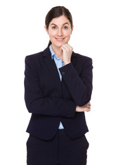 Brunette young businesswoman portrait