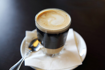 coffee on wood background