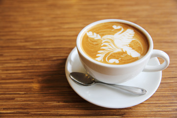 coffee on wood background