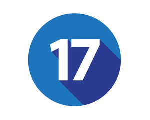 17 calendar number - obrazy, fototapety, plakaty
