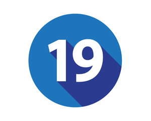 19 calendar number - obrazy, fototapety, plakaty